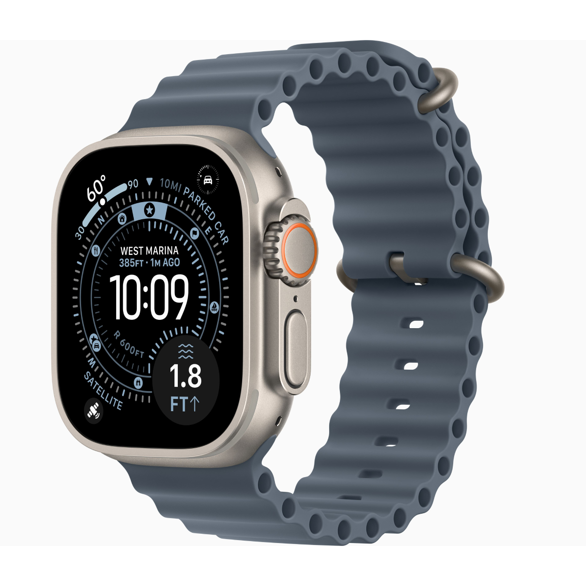 اپل واچ Ultra 3 مدل 49 میلی متری Natural Titanium Case با بند Ocean