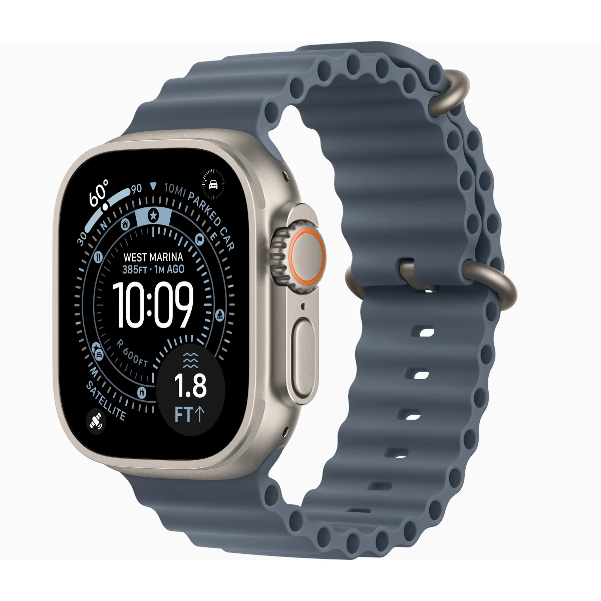اپل واچ Ultra 3 مدل 49 میلی متری Natural Titanium Case با بند Ocean