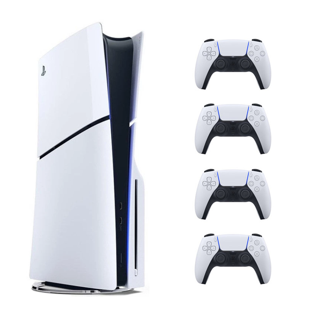 PlayStation 5 Slim Standard Edition with 3 white DualSense - Region Asia