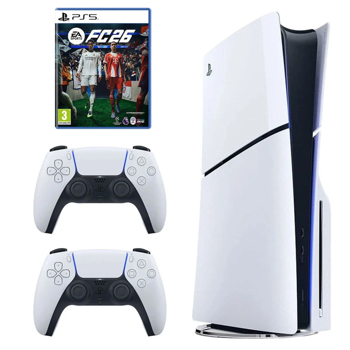 Sony PlayStation 5 Slim Console 1TB Region 2016A Europe with additional Controller and EA SPORTS FC 26